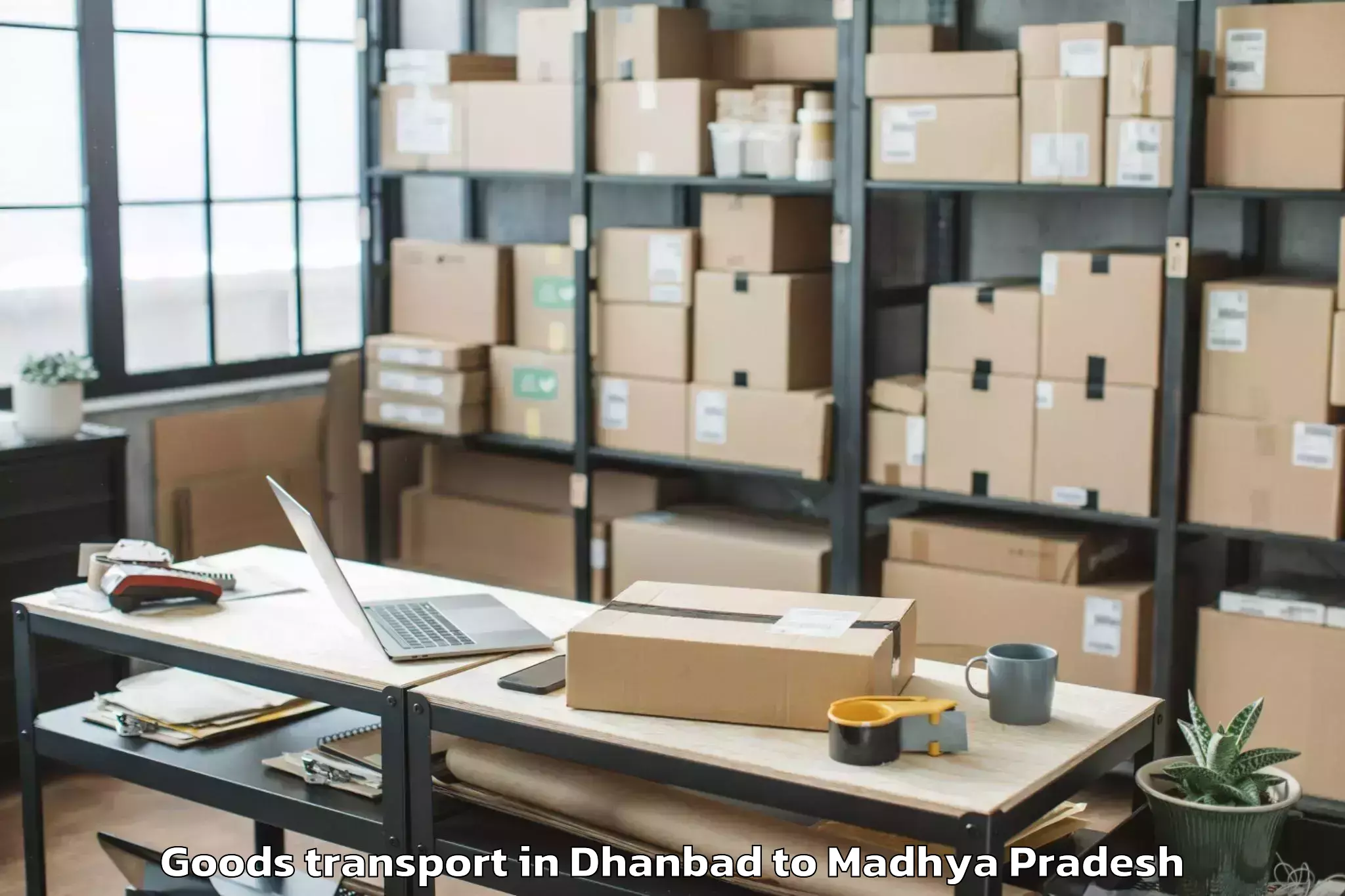 Reliable Dhanbad to Prithvipur Goods Transport